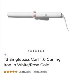 T3 1 inch curling iron (white and rose gold)